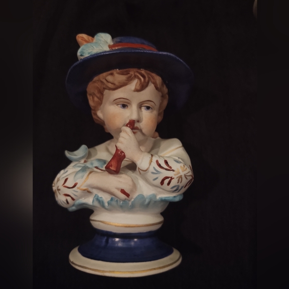 Set of German porcelain blue boy and girl - Picture 1 of 6